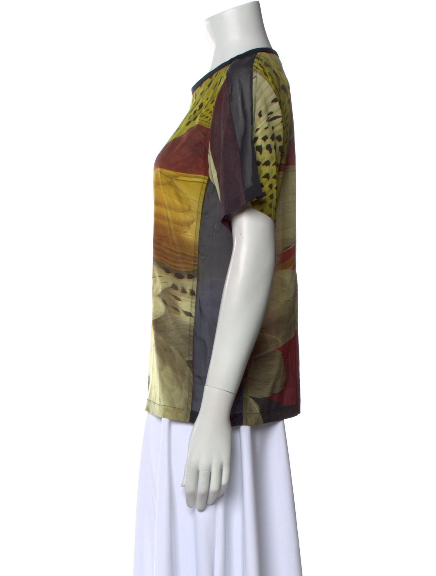 Reed Krakoff Silk Printed T-Shirt