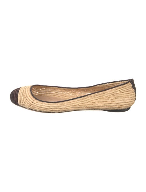 Reed Krakoff Straw Colorblock Pattern Ballet Flats