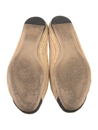 Reed Krakoff Straw Colorblock Pattern Ballet Flats
