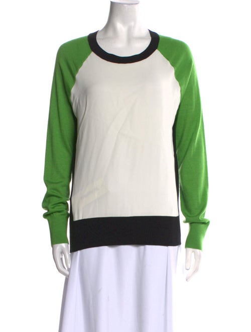 Reed Krakoff Colorblock Pattern Scoop Neck Sweatshirt