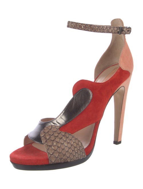 Reed Krakoff Suede Animal Print Sandals