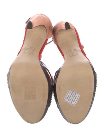 Reed Krakoff Suede Animal Print Sandals