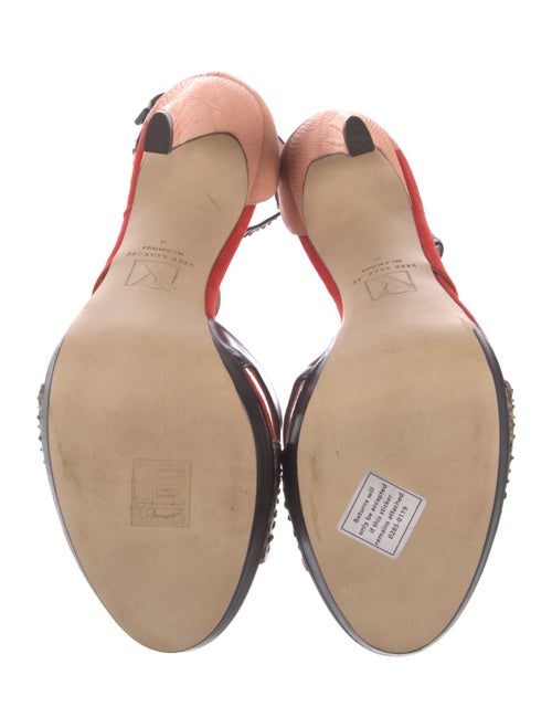 Reed Krakoff Suede Animal Print Sandals