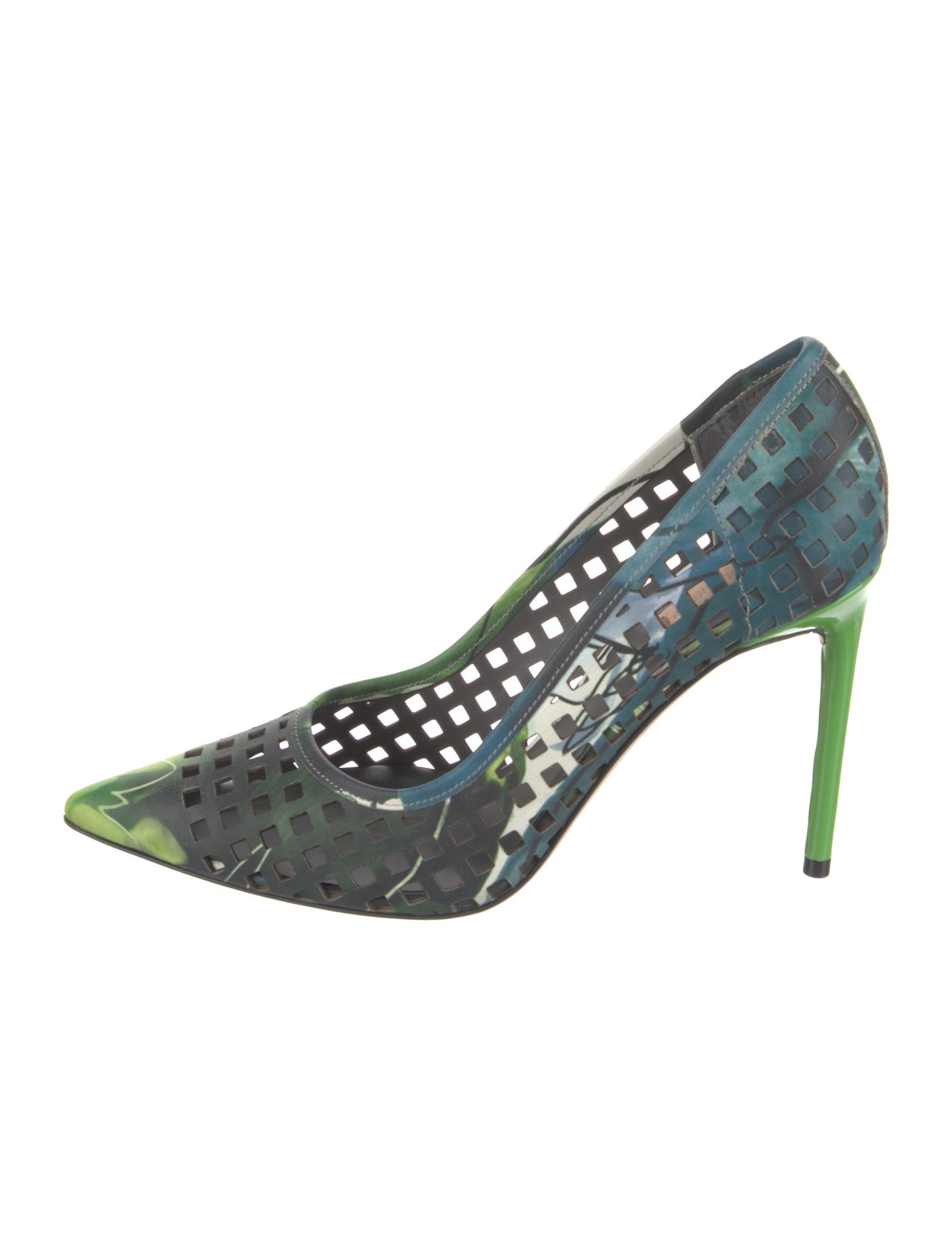 Reed Krakoff Leather Printed Pumps