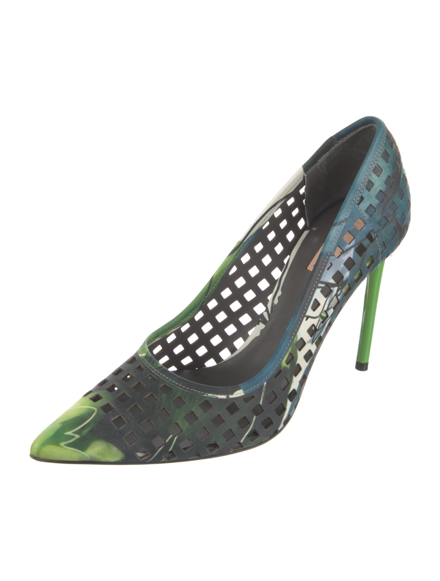Reed Krakoff Leather Printed Pumps