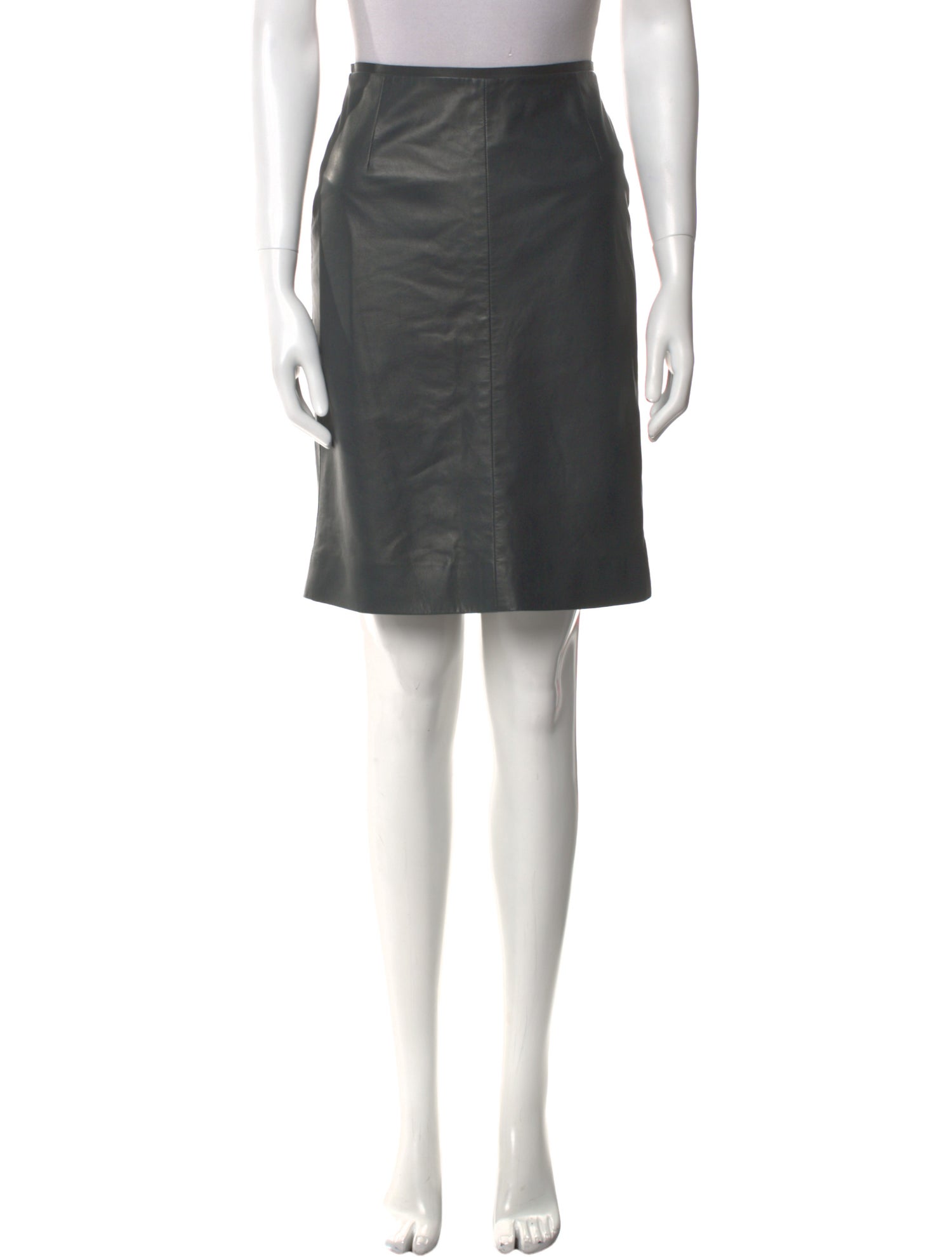 Reed Krakoff Lamb Leather Knee-Length Skirt