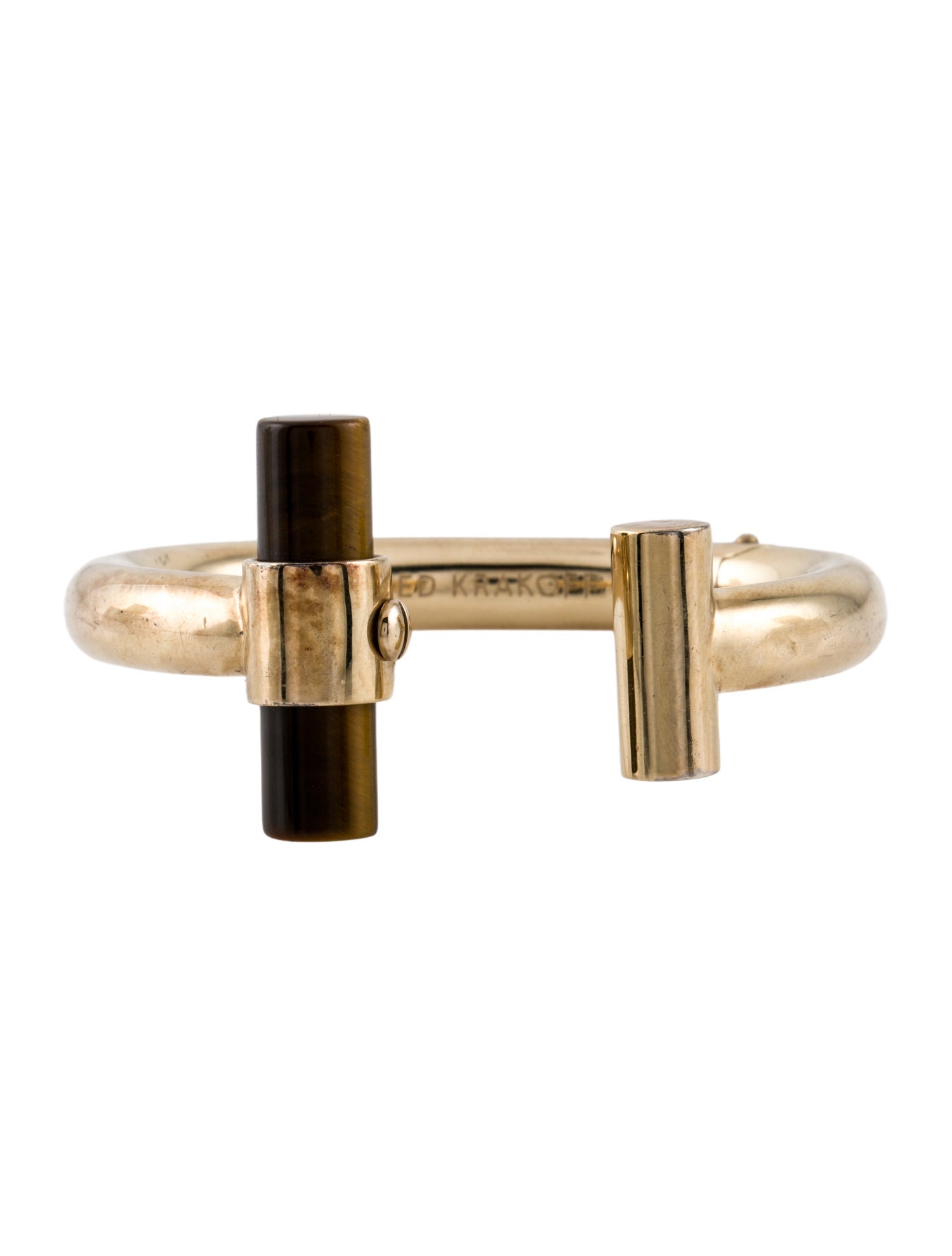 Reed Krakoff Tiger's Eye T Bar Cuff
