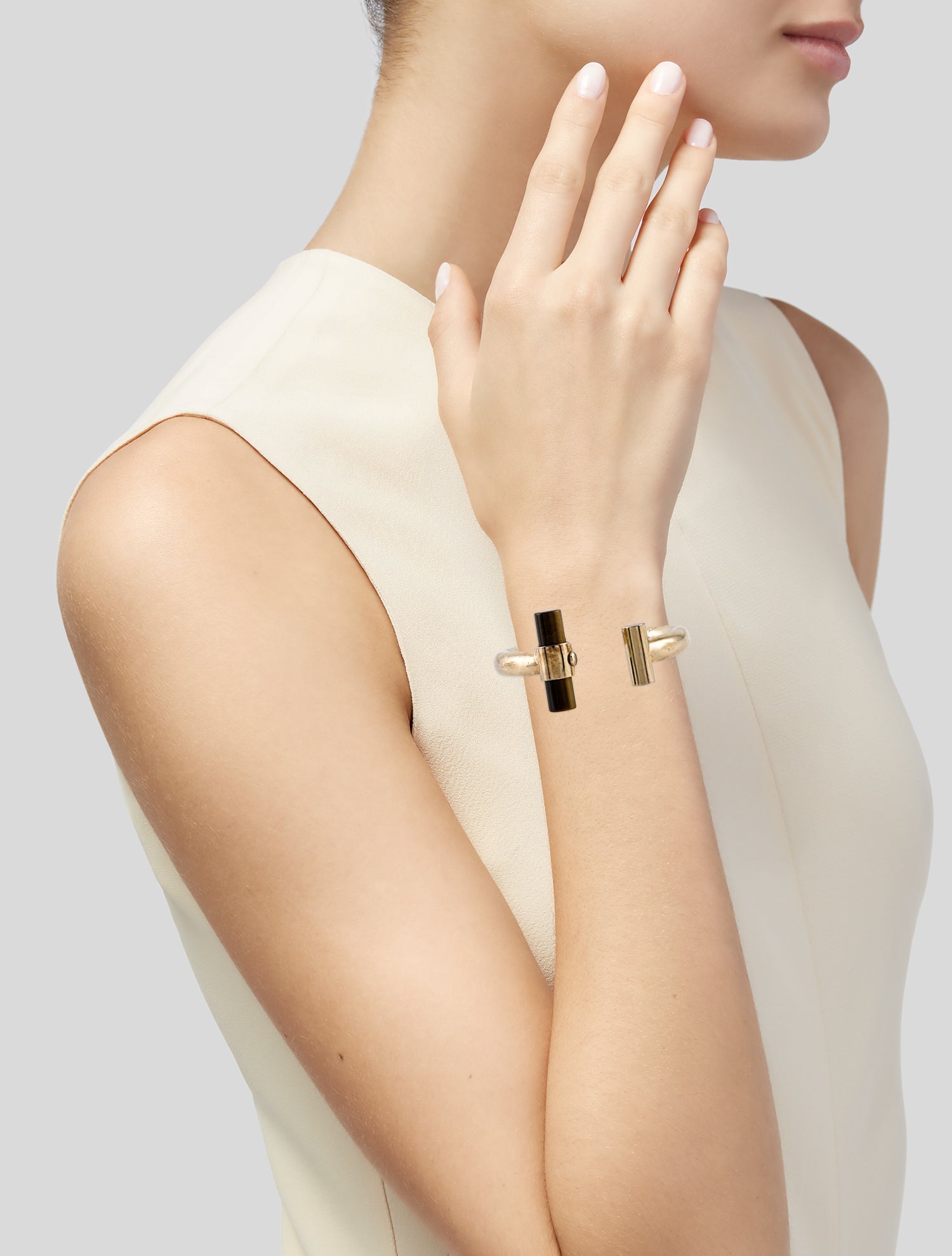 Reed Krakoff Tiger's Eye T Bar Cuff