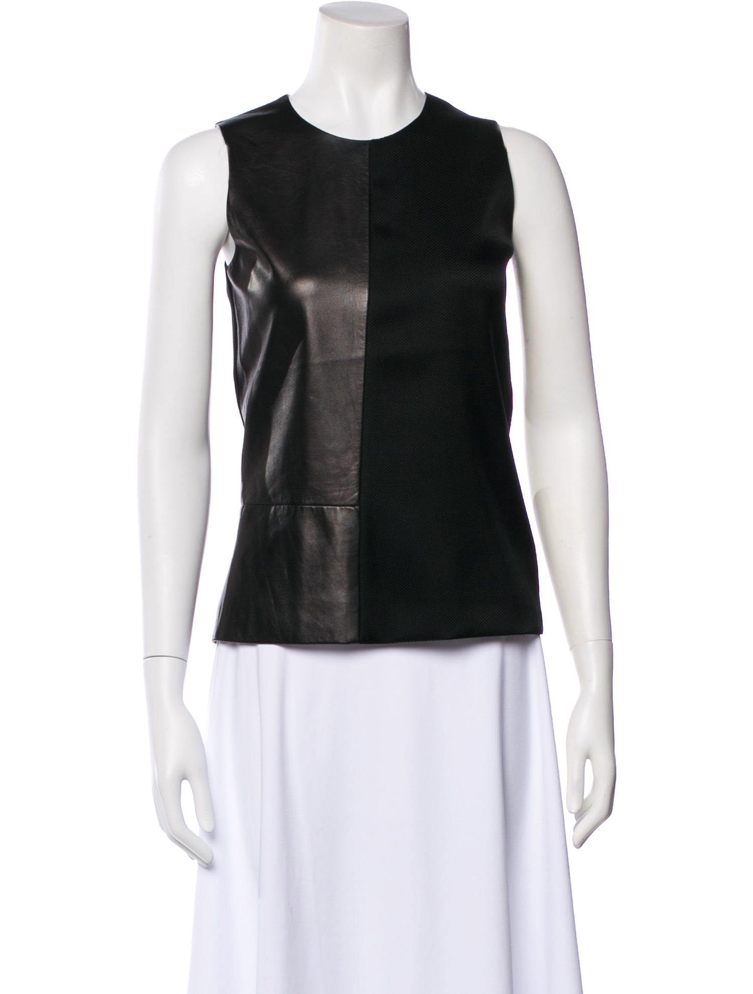 Reed Krakoff Colorblock Pattern Crew Neck Top