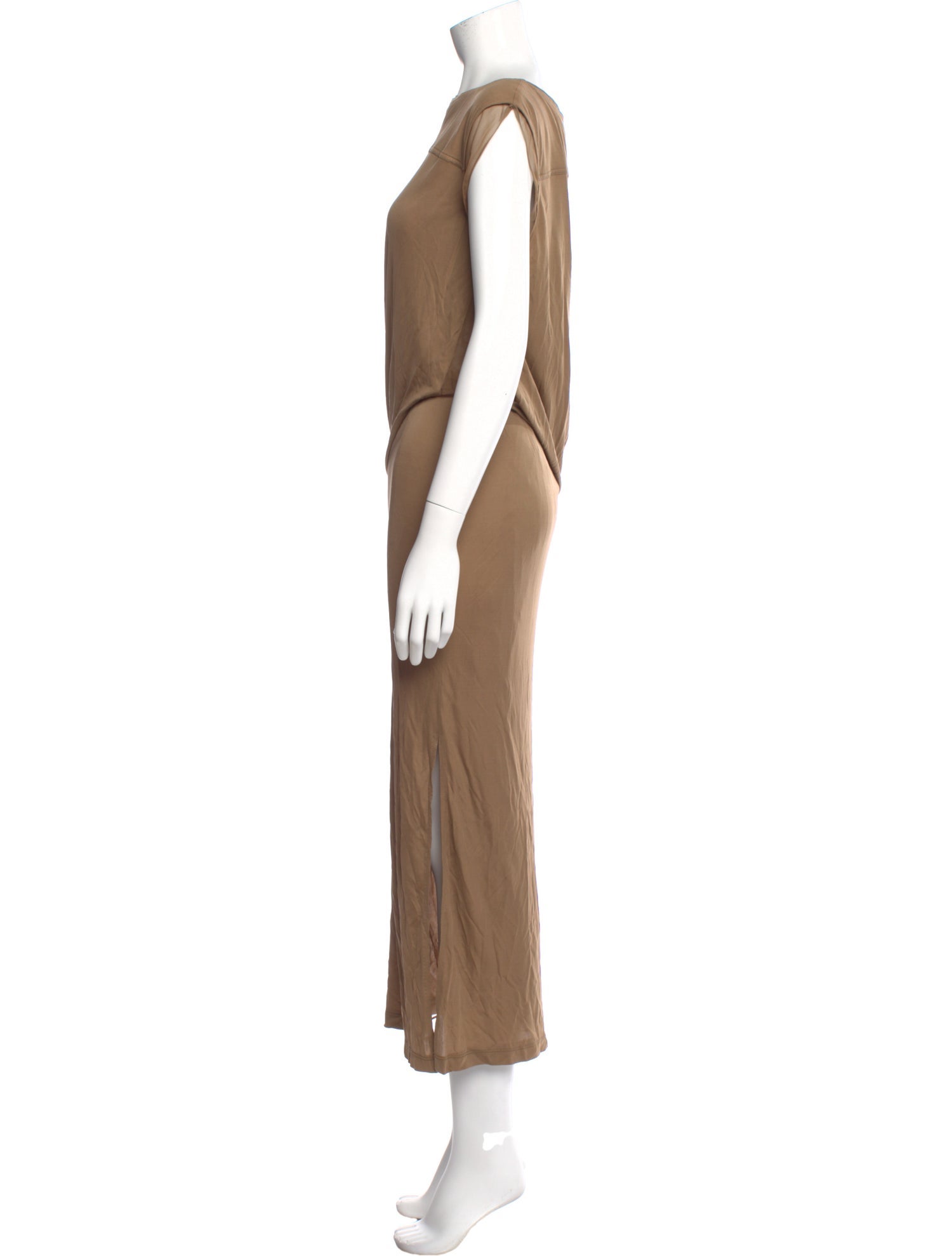 Reed Krakoff Bateau Neckline Long Dress