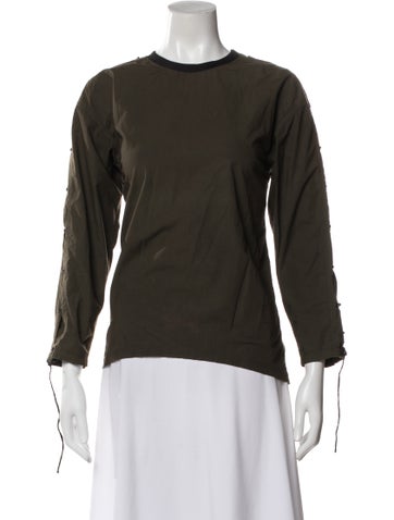 Pre-owned Reed Krakoff Crew Neck Long Sleeve Top In Green