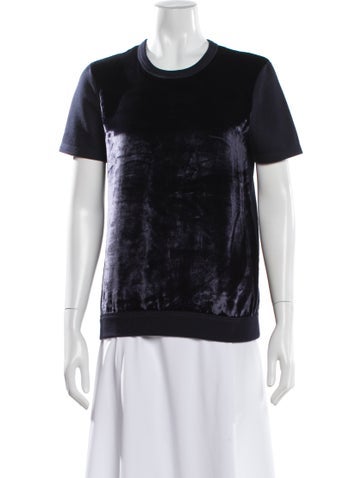 Pre-owned Reed Krakoff Crew Neck Short Sleeve Top In Blue