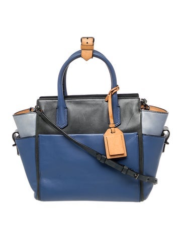 Pre-owned Reed Krakoff Leather Top Handle Bag In Blue