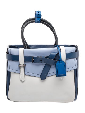 Pre-owned Reed Krakoff Leather Top Handle Bag In Blue