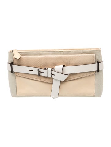 Pre-owned Reed Krakoff Leather Clutch In Neutral