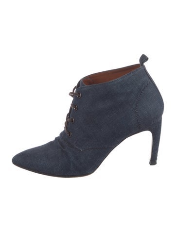 Pre-owned Reed Krakoff Denim Lace-up Boots In Blue