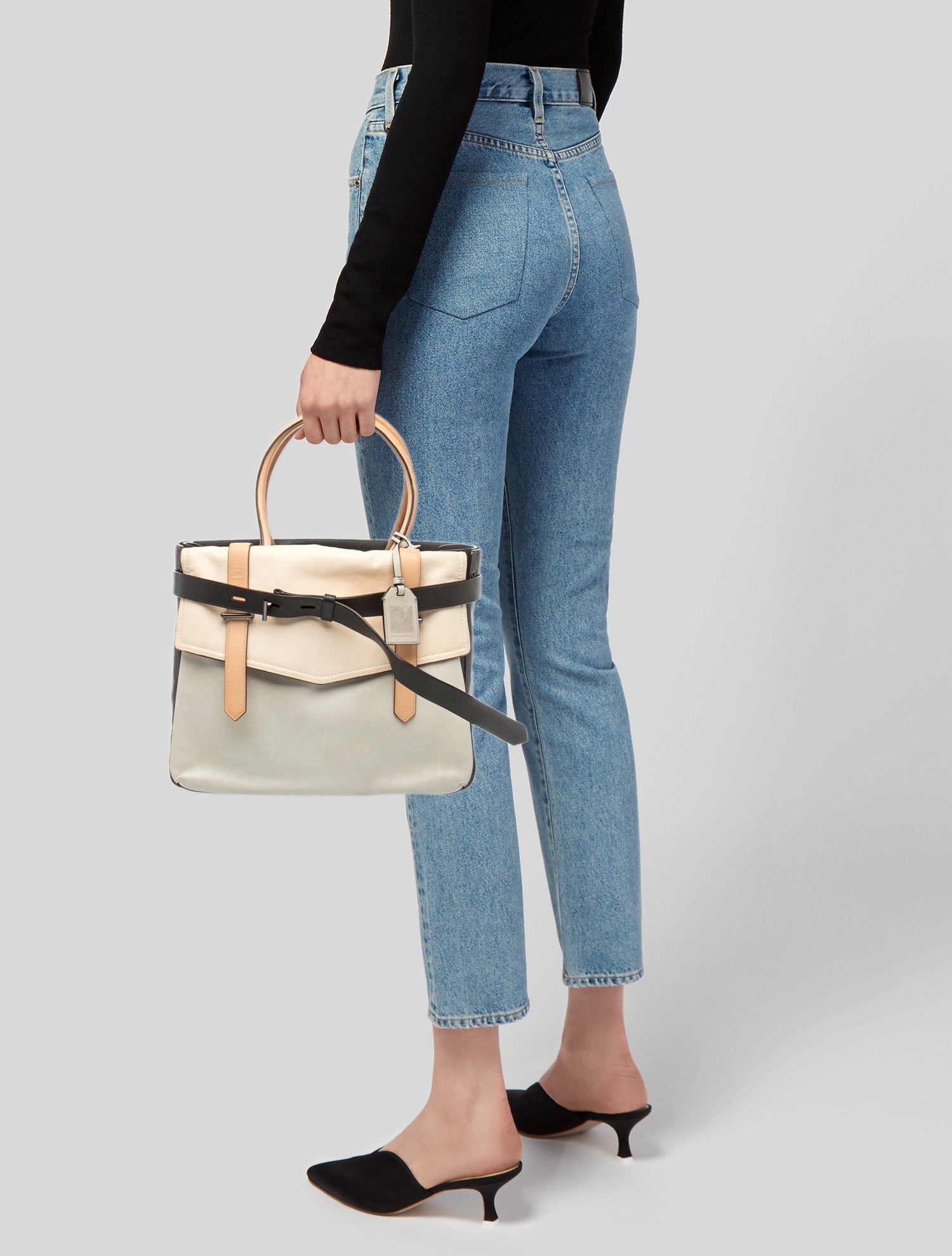 Reed Krakoff Leather Leopard Print Handle Bag - Neutrals Handle