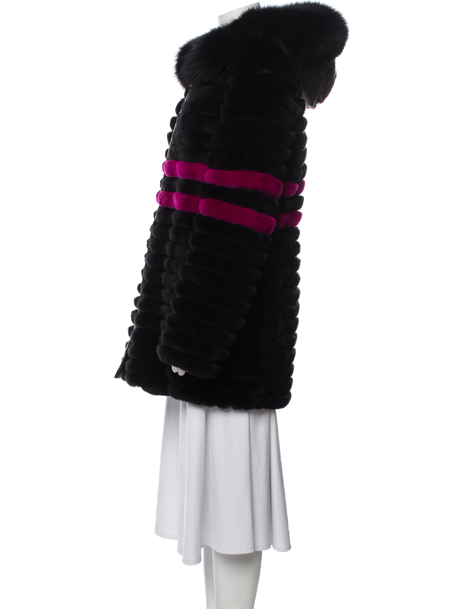 Reich Furs Striped Fur Coat