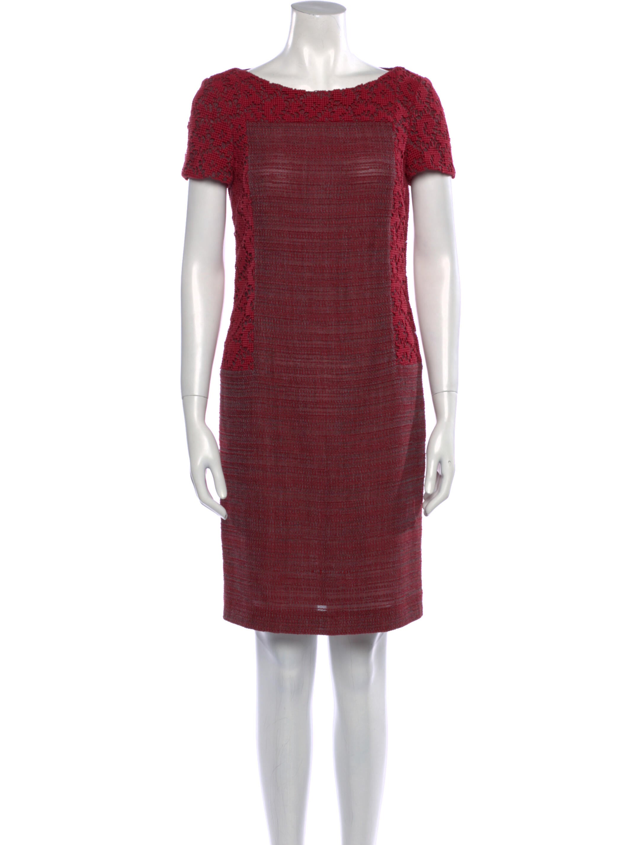 Rena Lange Bateau Neckline Knee-Length Dress