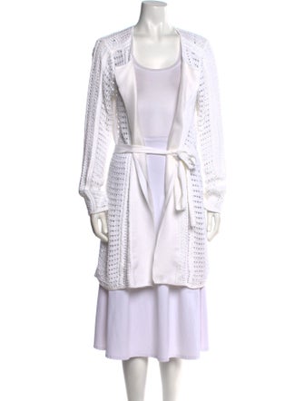 Rena Lange Printed Open Front Sweater