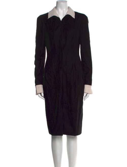 Rena Lange Colorblock Pattern Knee-Length Dress