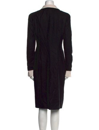 Rena Lange Colorblock Pattern Knee-Length Dress