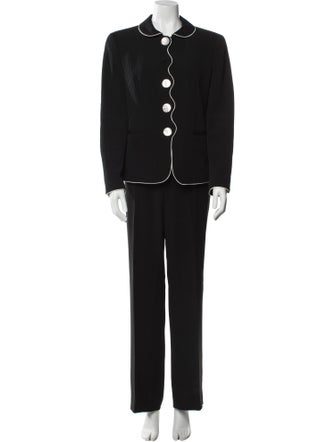Rena Lange Scalloped Accent Pant Set