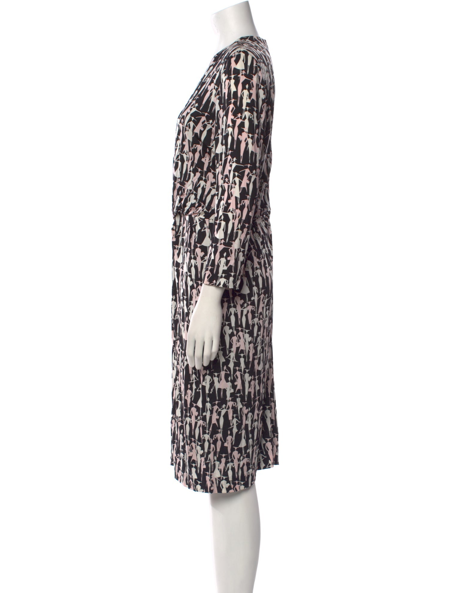 Rena Lange Printed Knee-Length Dress