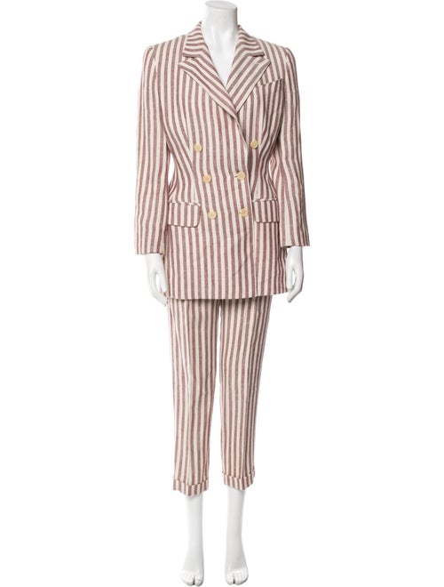 Rena Lange Linen Striped Pantsuit