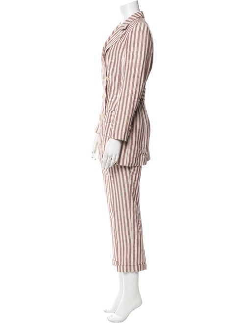 Rena Lange Linen Striped Pantsuit