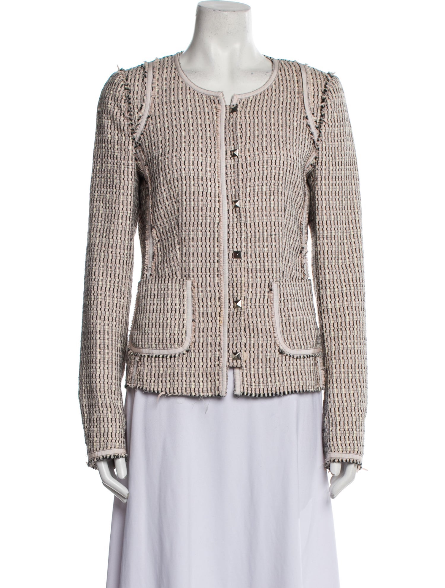 Rena Lange Tweed Pattern Evening Jacket