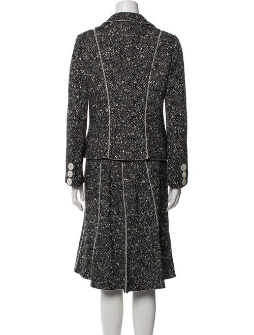 Rena Lange Virgin Wool Tweed Pattern Skirt Suit