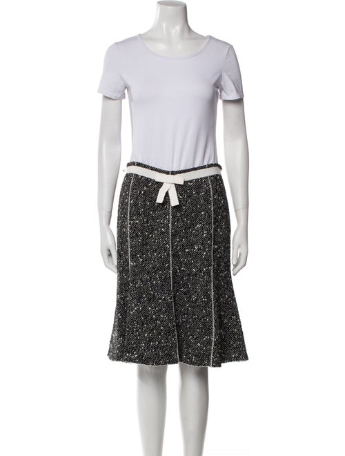 Rena Lange Virgin Wool Tweed Pattern Skirt Suit