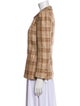 Rena Lange Virgin Wool Plaid Print Jacket