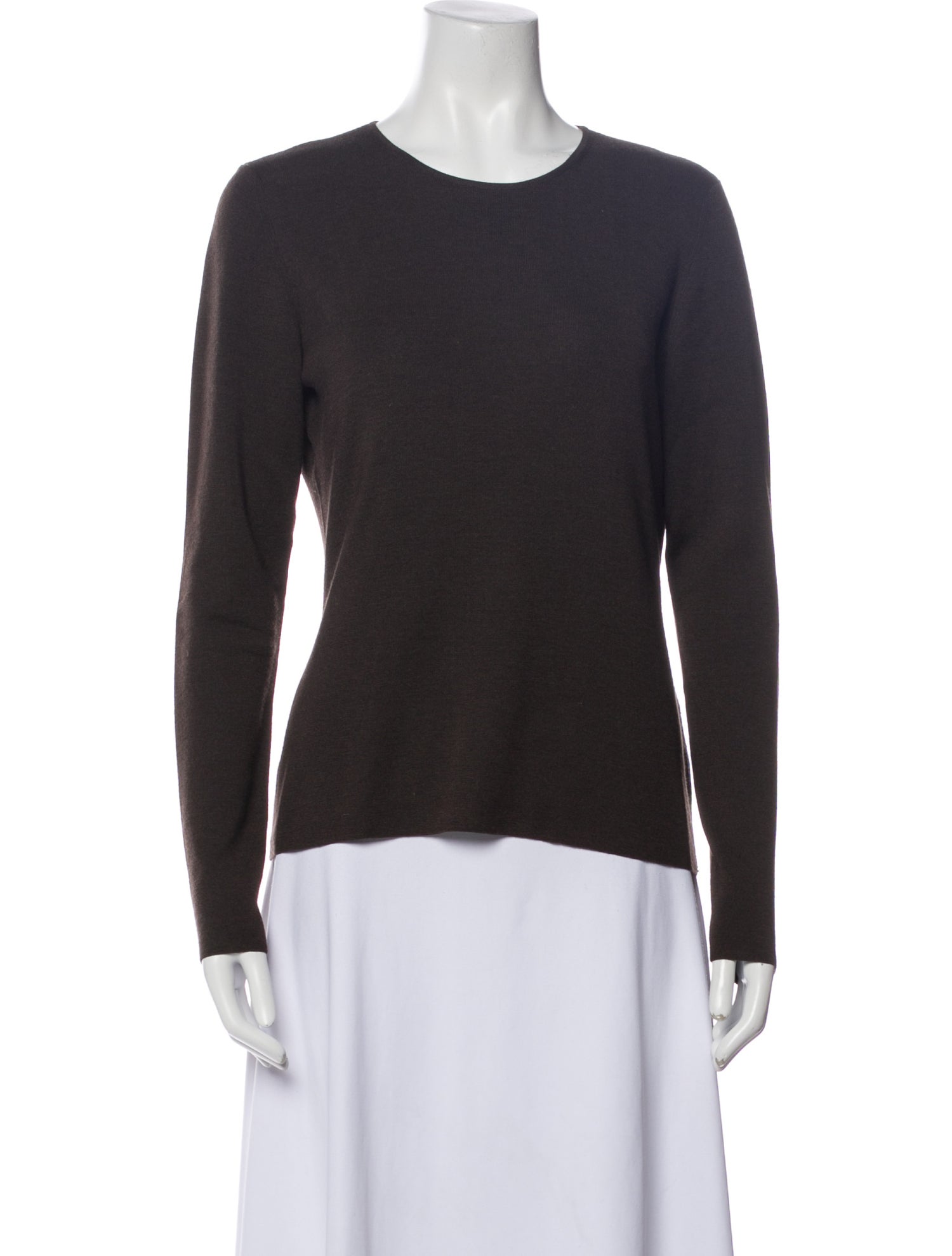 Rena Lange Virgin Wool Crew Neck Sweater