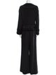 Rena Lange Silk Ruffle Embellishment Pantsuit