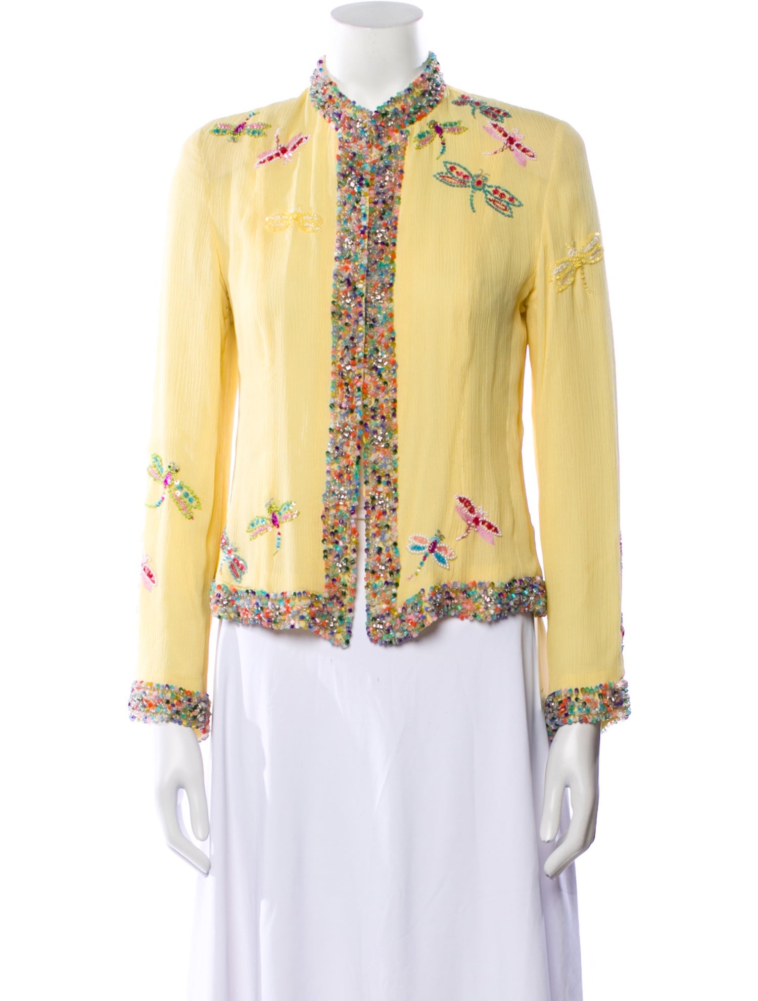 Rena Lange Silk Printed Evening Jacket