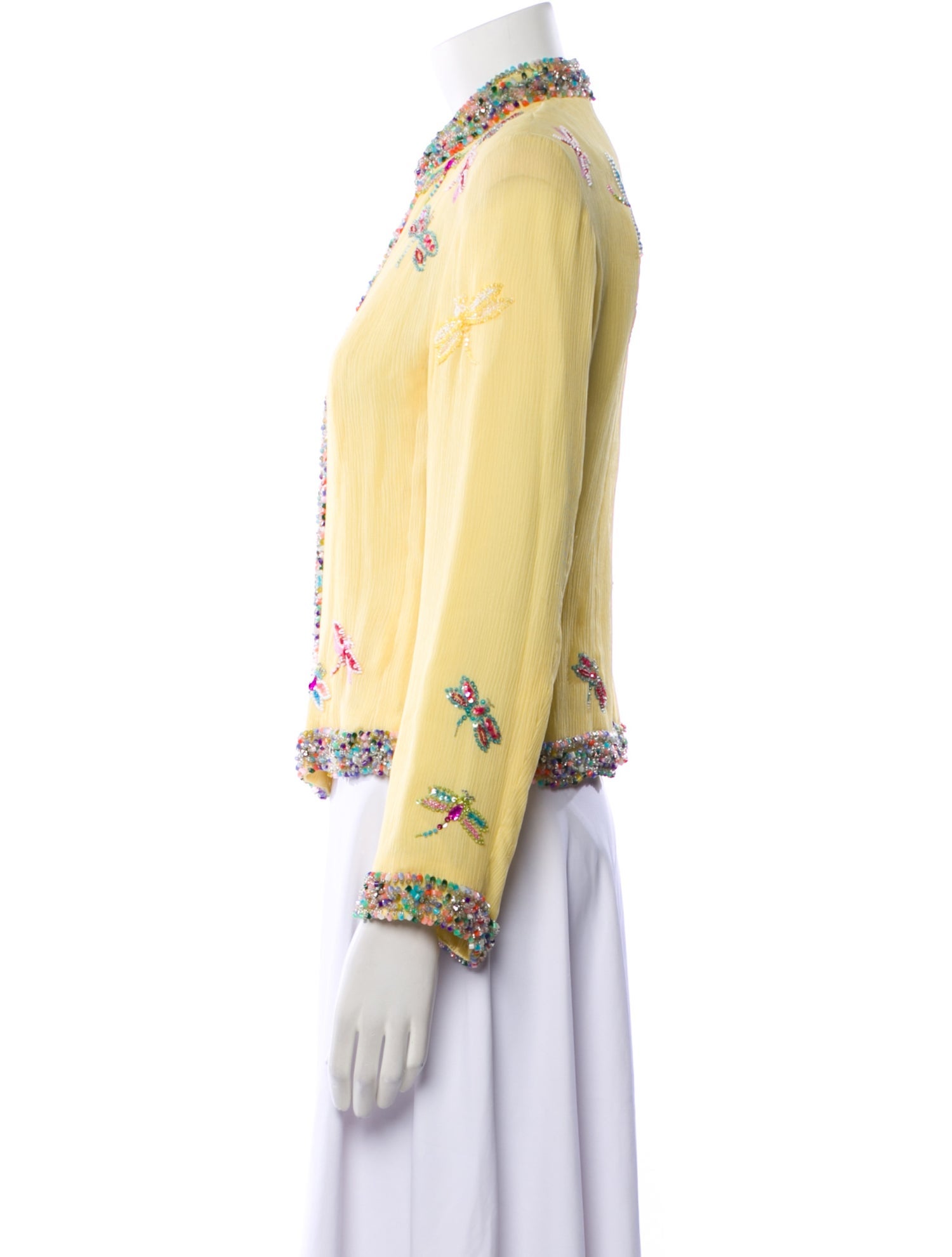 Rena Lange Silk Printed Evening Jacket