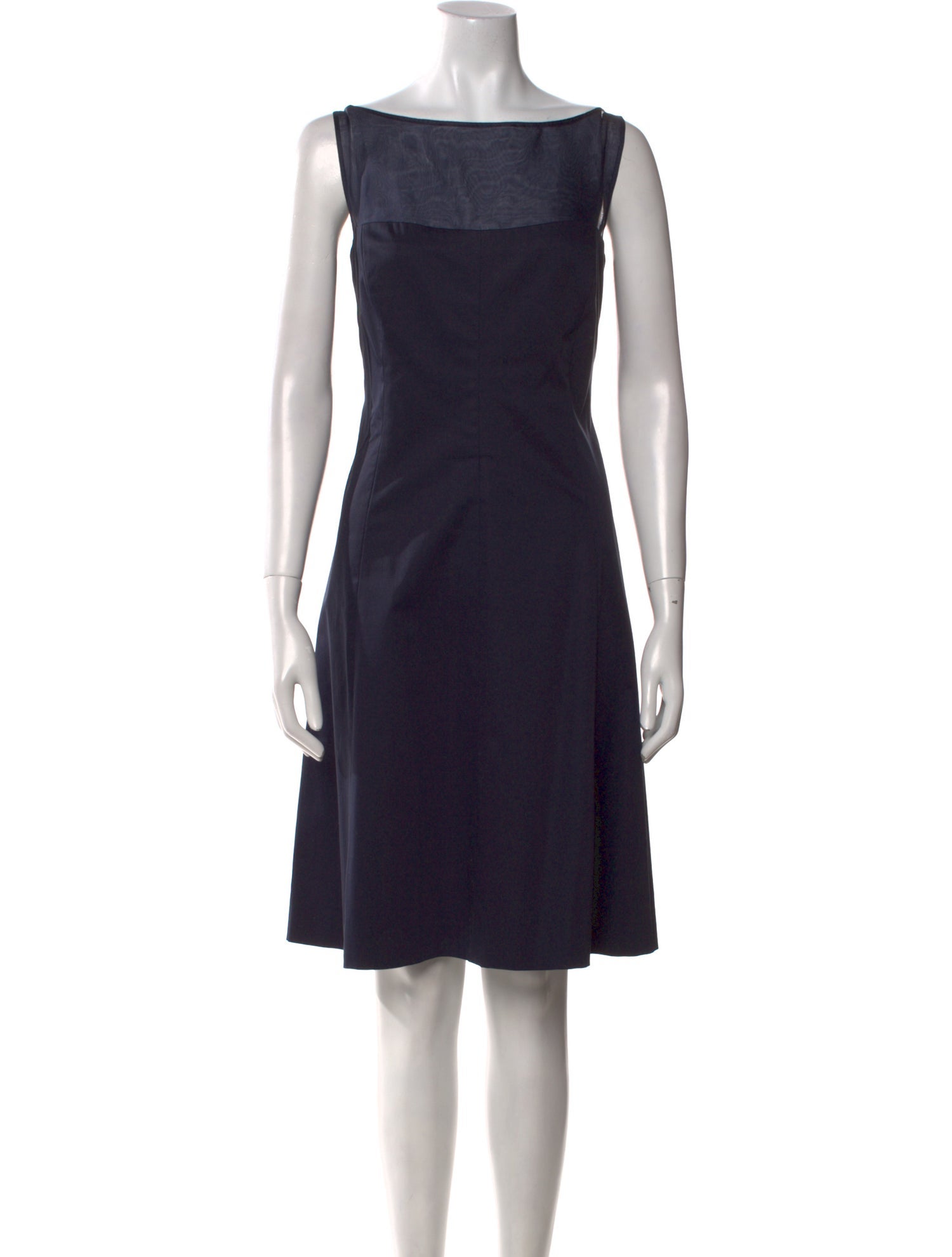 Rena Lange Bateau Neckline Knee-Length Dress