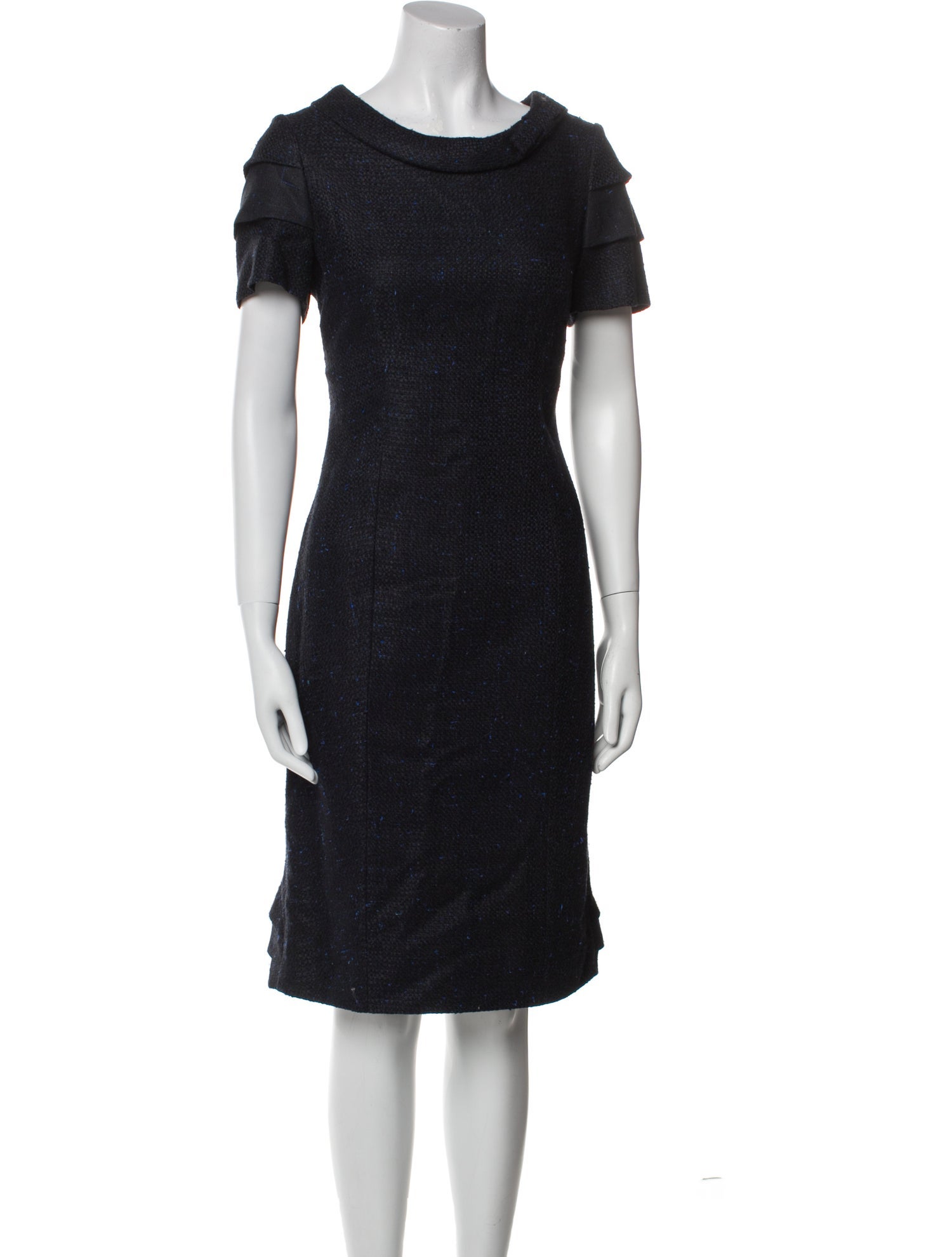 Rena Lange Cowl Neck Knee-Length Dress