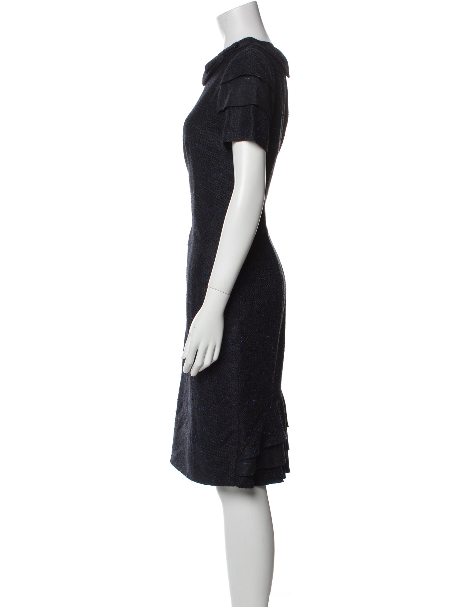 Rena Lange Cowl Neck Knee-Length Dress