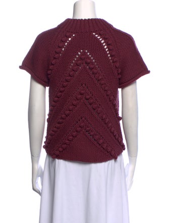 Rena Lange Virgin Wool Mock Neck Sweater