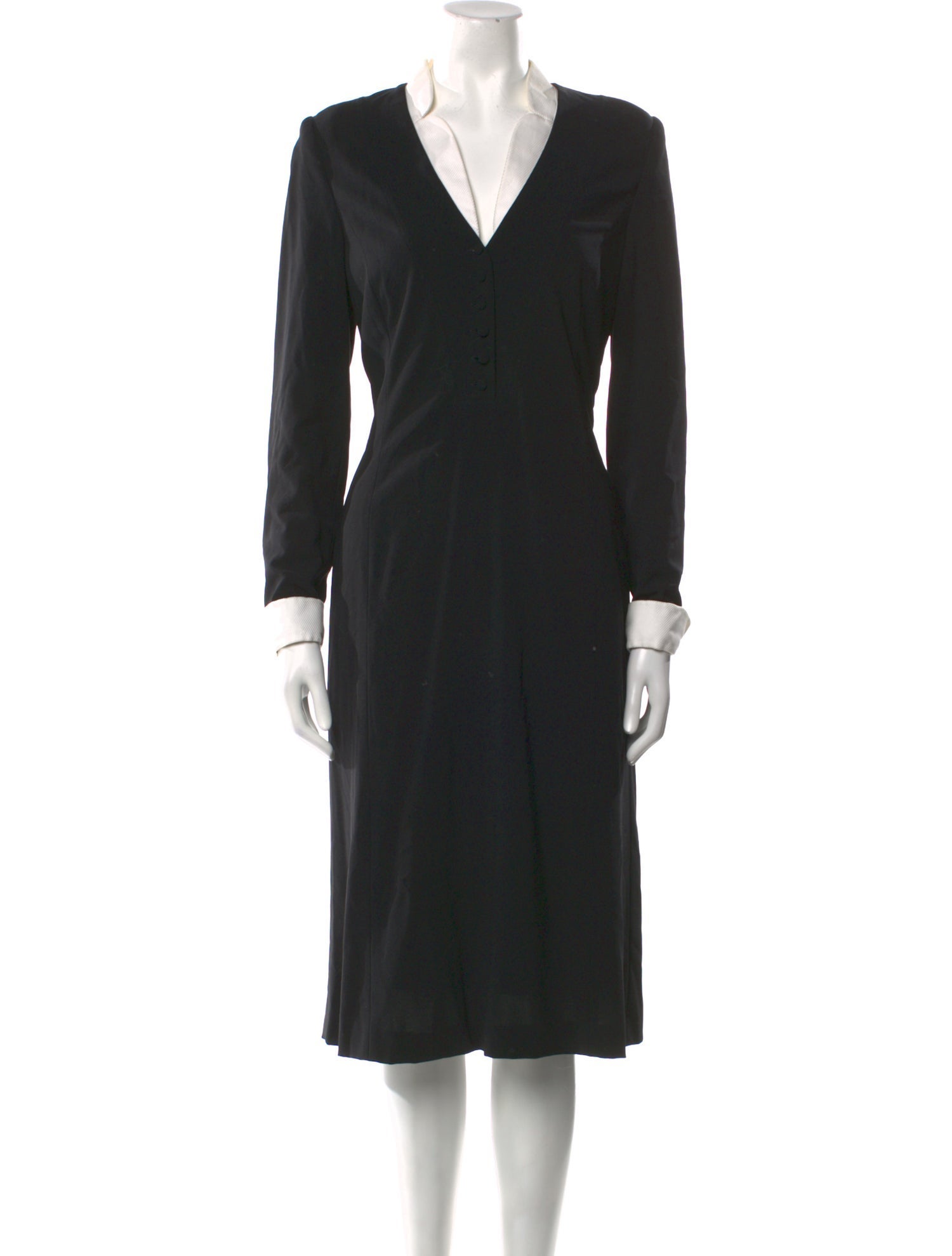 Rena Lange Virgin Wool Midi Length Dress