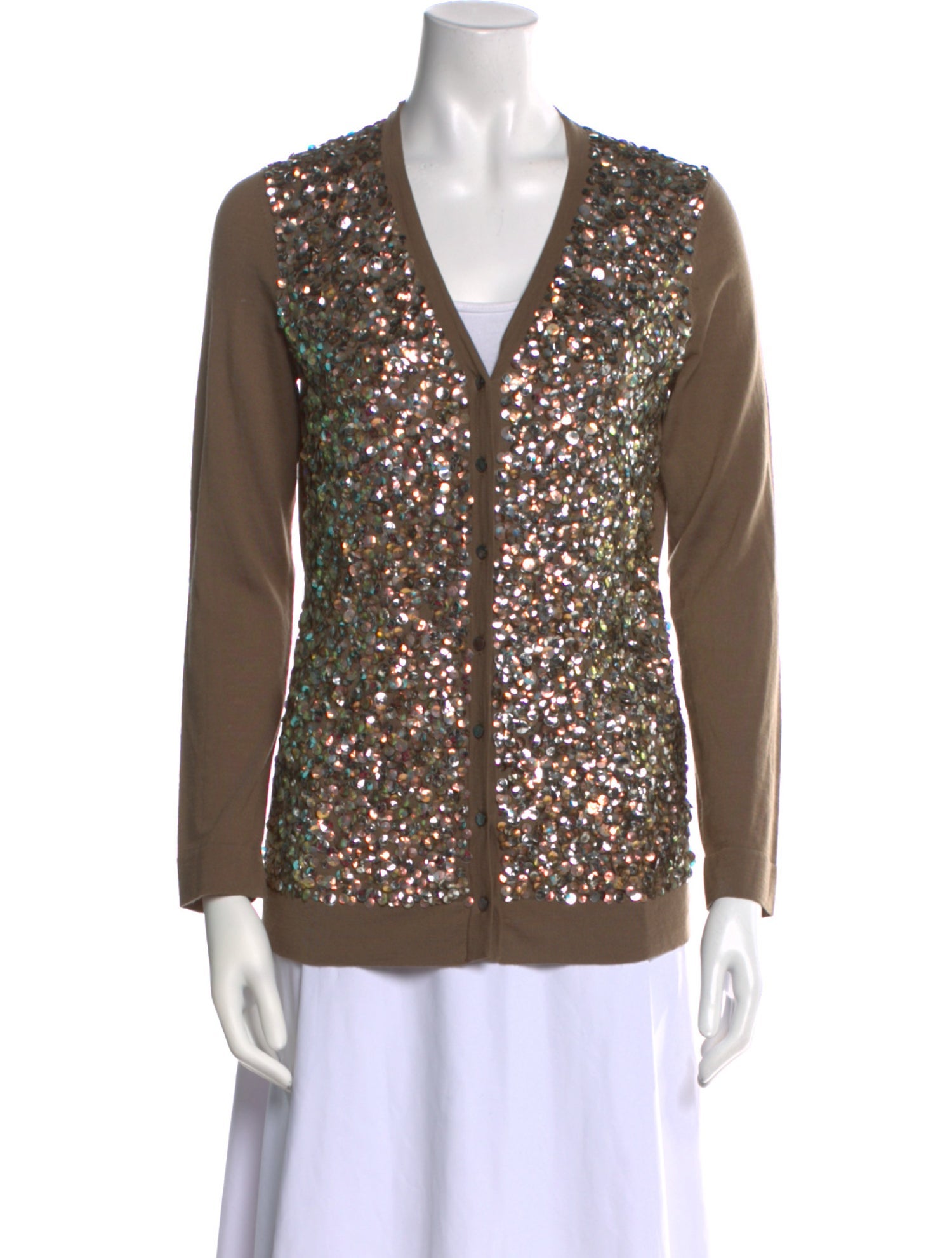 Rena Lange Virgin Wool Printed Sweater w/ Tags