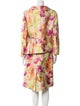 Rena Lange Floral Print Skirt Suit