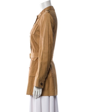 Rena Lange Goat Leather Trench Coat