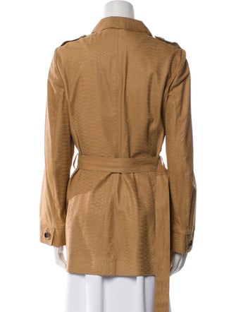 Rena Lange Goat Leather Trench Coat