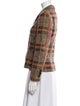 Rena Lange Virgin Wool Plaid Print Blazer