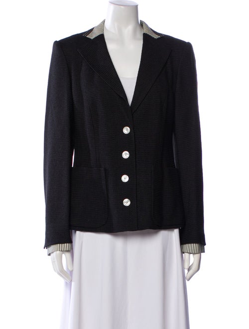 Rena Lange Silk Plaid Print Blazer