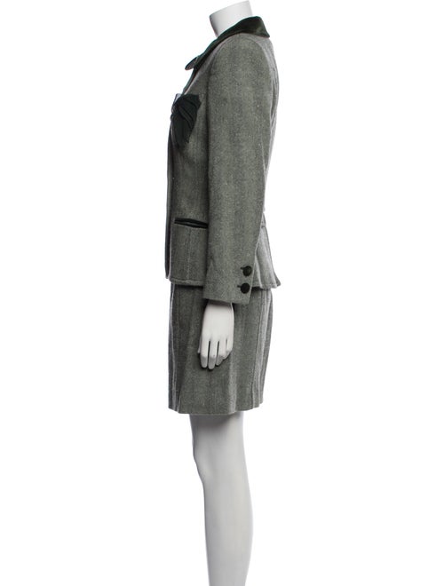 Rena Lange Wool Striped Dress Set